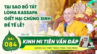 Tại sao Bồ tát Loma Kassapa giết hại chúng sinh để tế lễ? | Kinh Mi Tiên Vấn Đáp câu 143 | Bài 84