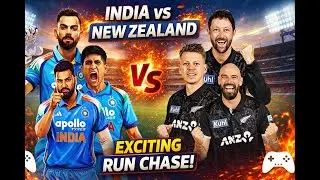 India vs New Zealand - EPIC RUN CHASE!  70 RUNS IN 5 OVERS | NO WICKETS LOST - GAMING CRICKET MATCH