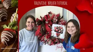How to Make a Chocolate Covered Strawberry Valentine Wreath with Trendy Tree Supplies