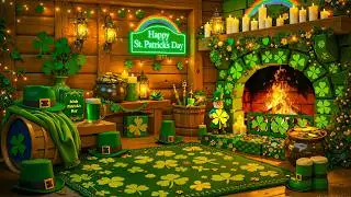 24/7 St Patrick&rsquo;s Day Fireplace Ambience 🍀 Relaxing St Patrick&rsquo;s Day Instrumentals