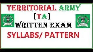 Territorial Army Exam Pattern And Syllabus