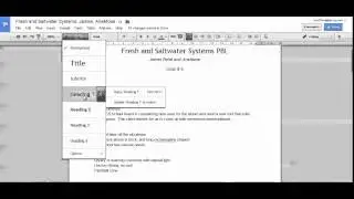 How to insert Headings and Table of contents for PBL
