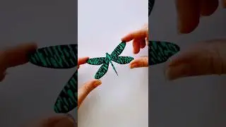 Foil on lasercut wood #shorts #youtubeshorts #foil #lasercutwood #cutecrafts #foiling #dragonfly