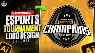 How To Make Esports Tournament Logo | Illustrator Tutorial | Urdu/Hindi | BOSS GFX
