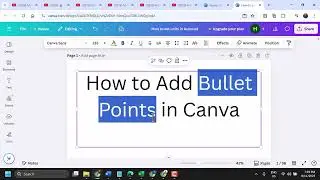 How to Add Bullet Points in Canva