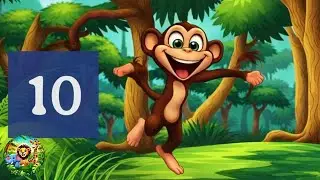 COUNT TO 10 with the Monkey 🐒 | Fun Safari Counting Song for Kids