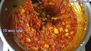 Spicy Tomato Onion thokku  for rice, chapati, roti, idli and dosa..!!!!||| tomato thokku recipe