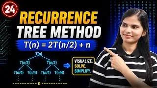 Lec 3.6: Recurrence Tree Method | T(n) =2T(n/2) +n | Recurrence Relation in DAA | DSA