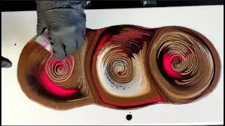 #138 Triple Tree Ring Pour ~ Acrylic Pouring ~ Fluid Art ~ Abstract Art 