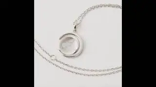 Real Moon Dust Meteorite Necklace (From Lunar Meteorite NWA 5000)