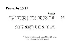 Proverbs 15 -- Hebrew Bible Speaker with English Captions