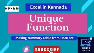 Unique Function in Excel | EP 59 | Excel Tricks |