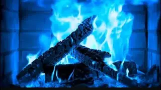 Mesmerizing Blue Flames 🔵♨️ | Relaxing Fire Pit Ambience 🌌