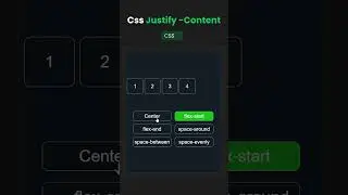 Css Flex Box - Justify Content Property   