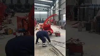 Wood shredder #woodchipper #woodgrinder #woodcrusher