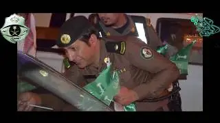 مشاركة رجال مرور منطقة حائل في تنظيم حركة السير في موقع الإحتفالات باليوم الوطني 88