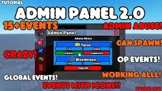 Admin Panel 2.0😈|| Studio lite Tutorial #roblox
