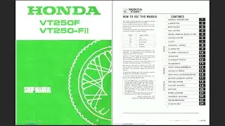 Honda VT250 F F2 1982-1997 Service Workshop Repair Manual Download PDF