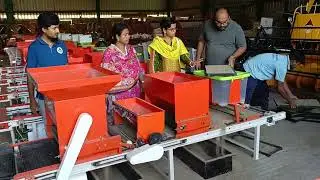 Bangladesh made, modern agricultural machinery auto seeding machine is being tested for performance