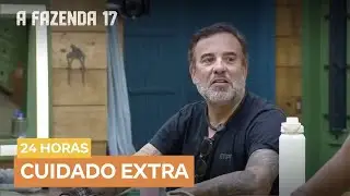 Fabiano criticizes Toninho and explains why he uses gloves during the handling | The Farm 17