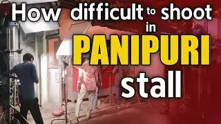 How Difficult Is Shooting in a Panipuri Stall? 😅 Behind the Scenes #behindthescenes #viralvideo 