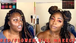 RED FLOWER GIRL MAKEUP TUTORIAL