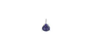 Gemstone 10x7mm Faceted Triangle Shape Sterling Silver Gold Vermeil Prong set Charm Pendant