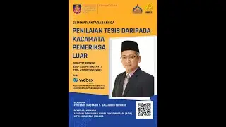 International Free Webinar Series Tesis Dari Perspektif External Examiner