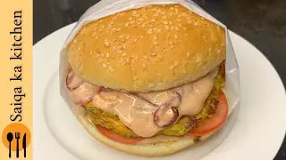 Chicken Smash Burger | Burger Recipe in 2025 | Burger Sauce Recipe | Saiqa ka kitchen