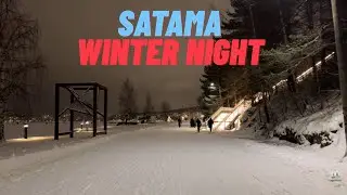 Winter Night Walk at Lahti Harbor ❄️🌙