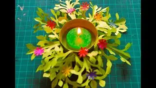 DIY Paper Candle Holder Ideas/Easy Paper Candle Holder/Easy Paper Craft Ideas For Christmas/Diwali😍
