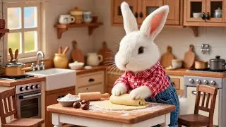 Daddy Bunny's Chestnut Pie | Cute ESL Song for Learning 🍰