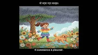 Anna and the Rainy Day  French for Beginners in Nepali