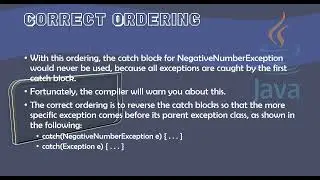 3.7 Multiple Catch Blocks