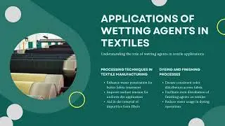 Wetting Agents in Textile Industry | Types, Applications & Importance