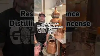 Distilling frankincense essential oil. Resin to essence PT3