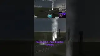 KSP triple booster landing - MechJeb 2 mod #gaming #twitch #space #ksp #spacex #kerbalspaceprogram