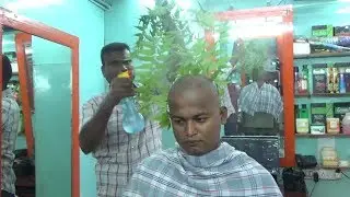 Fresh Neem Leaves Head  Massage [ Psoriasis and Dandruff ] with Water | CS ASMR,,