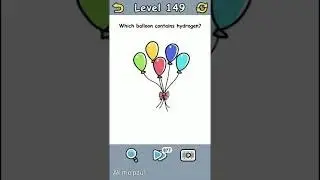 Brain Crack level 149! which ballon contains hydrogen! ❤️ #shorts