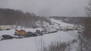 30-vehicle pileup on M-6 at Broadmoor closed freeway for over 6 hours