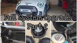 Mini Cooper S 2022 F56 Sound System Upgrade.  Front Door Speaker Upgrade and Door Card Remove Part 2