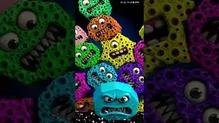 Insane 3D Monster Blocks Animation &ndash; Vibrant Colors & Crazy Faces!&rdquo;