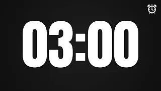 3 Minute Countdown Timer⏱️ 180 Seconds (03:00) | 4K Clean & Minimal | HOW TO | AJ AND DJ PRODUCTIONS