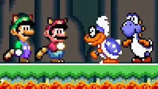 Super Mario World: Return To Dinosaur Land (Co-Op) - Cookie Mountain 3 (SMBX2). ᴴᴰ