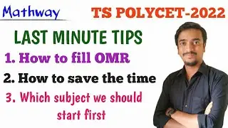 TS POLYCET-2022. LAST MINUTE TIPS