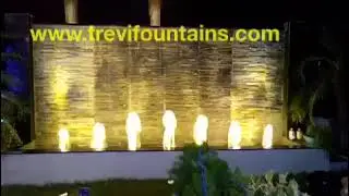 Foaming Jet Fountain with Wall cascade water feature for Terrace Garden #trevifountains 