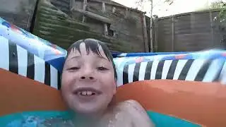Kids in pool with Go pro