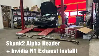 Skunk2 Alpha Header and Invidia N1 exhaust install on my 2006 Acura RSX Type S!