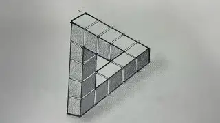 How to Draw Impossible Triangle | 3D illusion | Creative Art work | Easy step by step