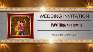 Golden Theme - 4K Wedding Invitation Sample | Starts at ₹ 49 or $ 0.99 | VideoInvites.net